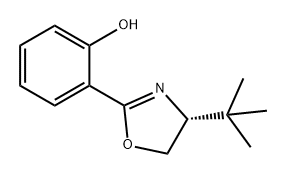 Phenol, 2-[4-(1,1-dimethylethyl)-4,5-dihydro-2-oxazolyl]-, (R)- (9CI) 化学構造式