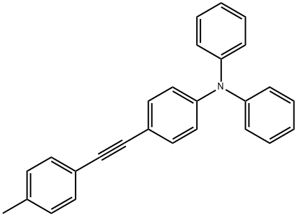 Benzenamine, 4-[2-(4-methylphenyl)ethynyl]-N,N-diphenyl- 结构式