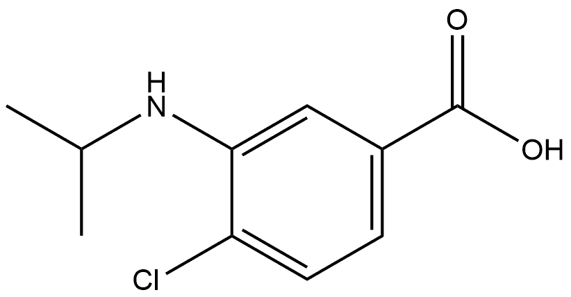 4-Chloro-3-[(1-methylethyl)amino]benzoic acid 化学構造式