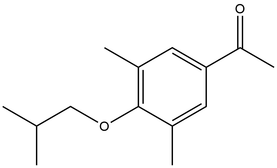 1-[3,5-Dimethyl-4-(2-methylpropoxy)phenyl]ethanone 结构式