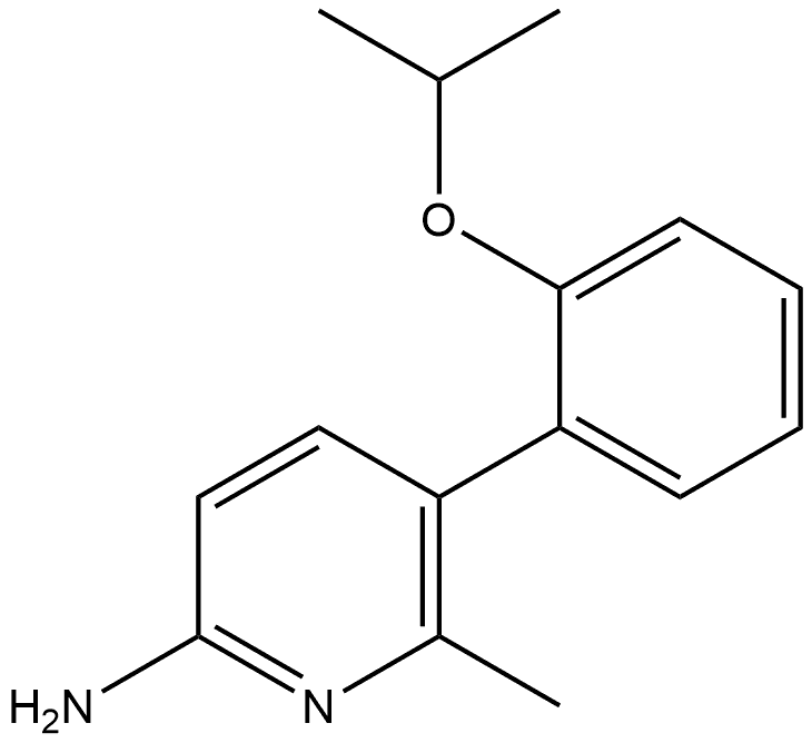 6-Methyl-5-[2-(1-methylethoxy)phenyl]-2-pyridinamine 结构式