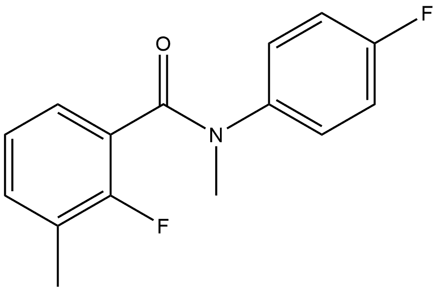 2-Fluoro-N-(4-fluorophenyl)-N,3-dimethylbenzamide Structure