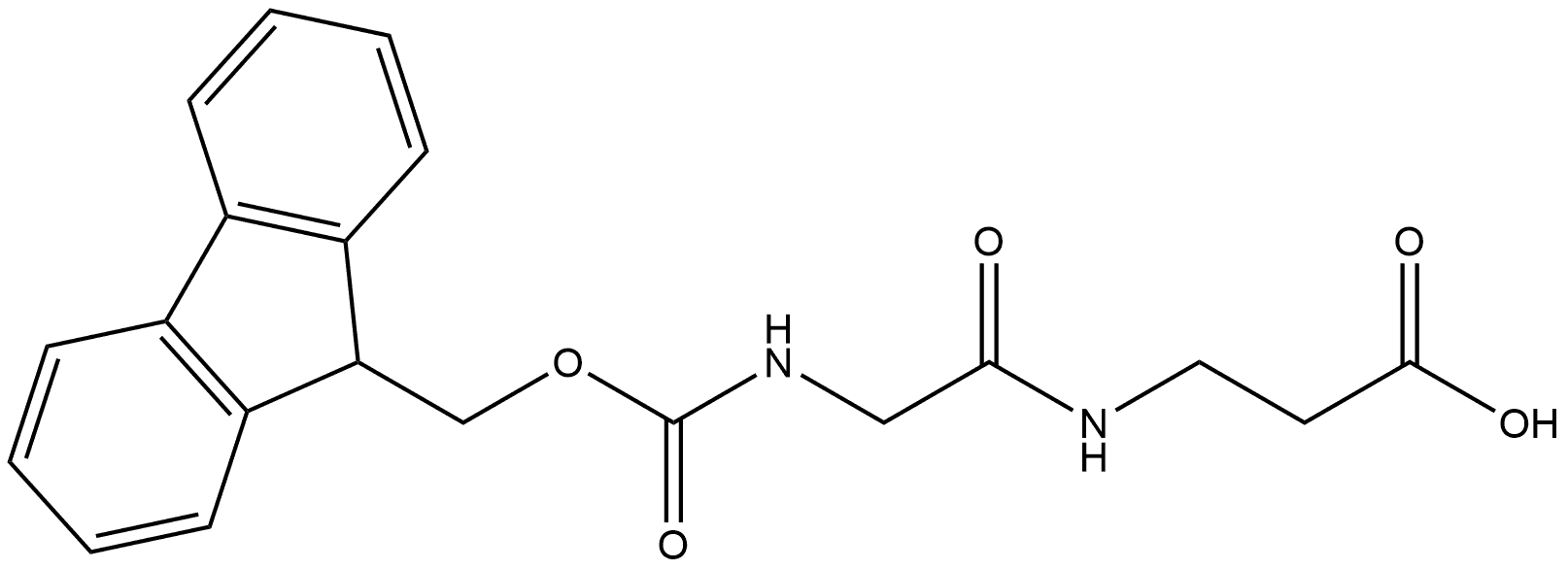 3-(2-((((9H-Fluoren-9-yl)methoxy)carbonyl)amino)acetamido)propanoic acid Structure