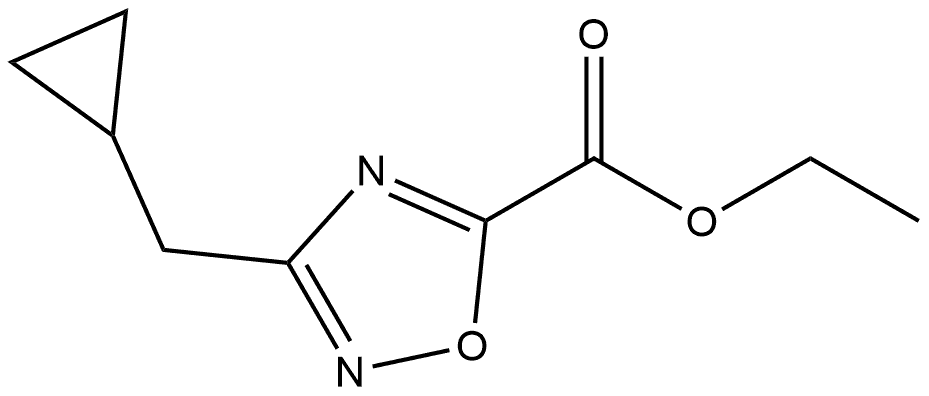 Ethyl 3-(Cyclopropylmethyl)-1,2,4-oxadiazole-5-carboxylate Struktur
