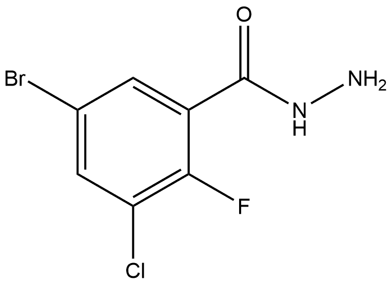 5-Bromo-3-chloro-2-fluorobenzoic acid hydrazide Structure