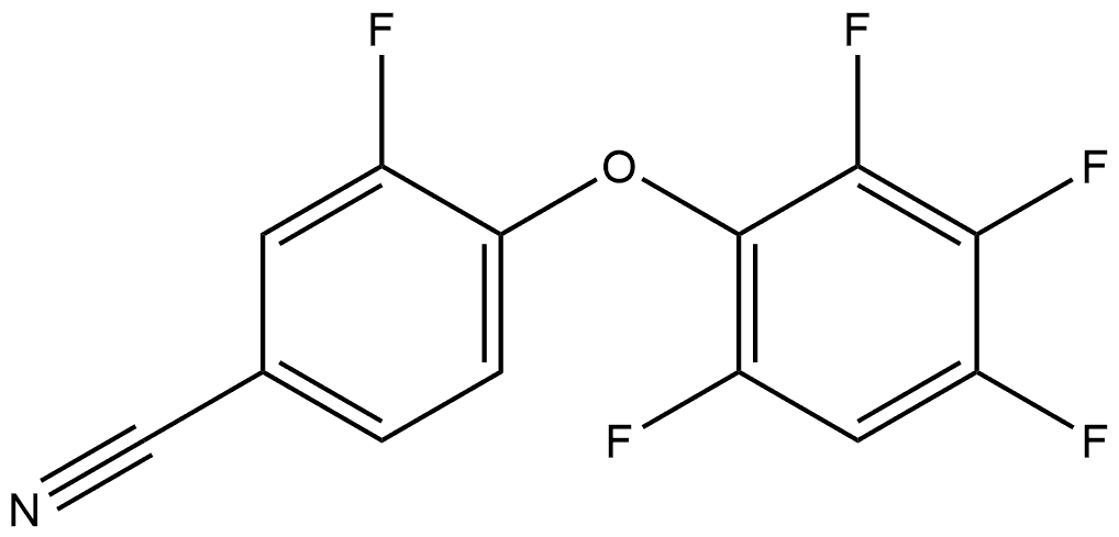 3-Fluoro-4-(2,3,4,6-tetrafluorophenoxy)benzonitrile Structure