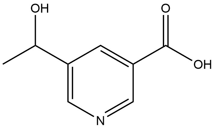 5-(1-Hydroxyethyl)-3-pyridinecarboxylic acid Structure