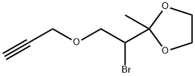 1,3-Dioxolane, 2-[1-bromo-2-(2-propyn-1-yloxy)ethyl]-2-methyl- Struktur