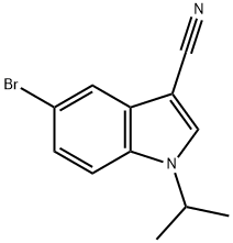 1H-Indole-3-carbonitrile, 5-bromo-1-(1-methylethyl)- Structure