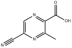 2-Pyrazinecarboxylic acid, 5-cyano-3-methyl- 化学構造式