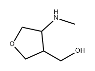 3-Furanmethanol, tetrahydro-4-(methylamino)- Struktur