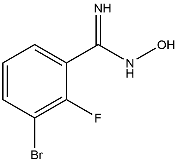 3-Bromo-2-fluoro-N-hydroxybenzenecarboximidamide 结构式