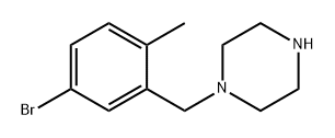 1-(5-bromo-2-methylbenzyl)piperazine Struktur