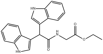 ethyl (2,2-di(1H-indol-3-yl)acetyl)glycinate Structure