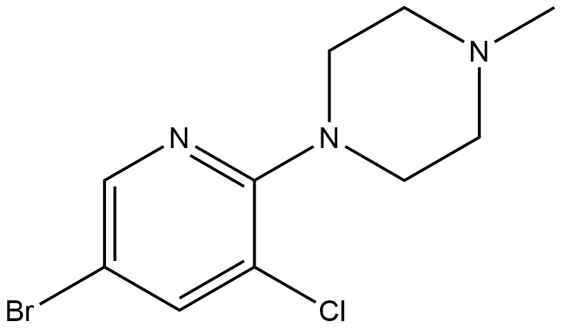 1-(5-Bromo-3-chloro-2-pyridinyl)-4-methylpiperazine Struktur