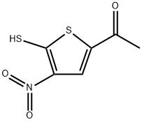1-(5-巯基-4-硝基噻吩-2-基)乙烷-1-酮 结构式