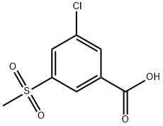 3-氯-5-(甲磺酰基)苯甲酸, 151104-63-1, 结构式