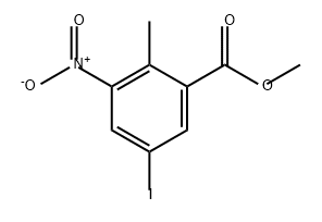 5-碘-2-甲基-3-硝基苯甲酸甲酯, 1511381-00-2, 结构式