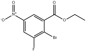 Benzoic acid, 2-bromo-3-fluoro-5-nitro-, ethyl ester,1511698-11-5,结构式