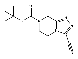 1,2,4-Triazolo[4,3-a]pyrazine-7(8H)-carboxylic acid, 3-cyano-5,6-dihydro-, 1,1-dimethylethyl ester,1512031-25-2,结构式