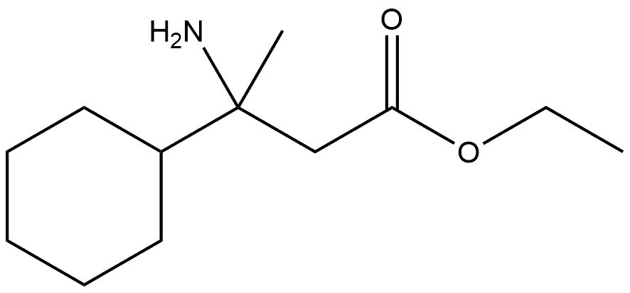 ethyl 3-amino-3-cyclohexylbutanoate Structure