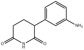 2,6-Piperidinedione, 3-(3-aminophenyl)- 化学構造式