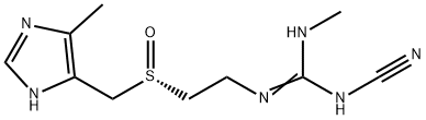 Guanidine, N-cyano-N'-methyl-N''-[2-[(R)-[(4-methyl-1H-imidazol-5-yl)methyl]sulfinyl]ethyl]- Structure