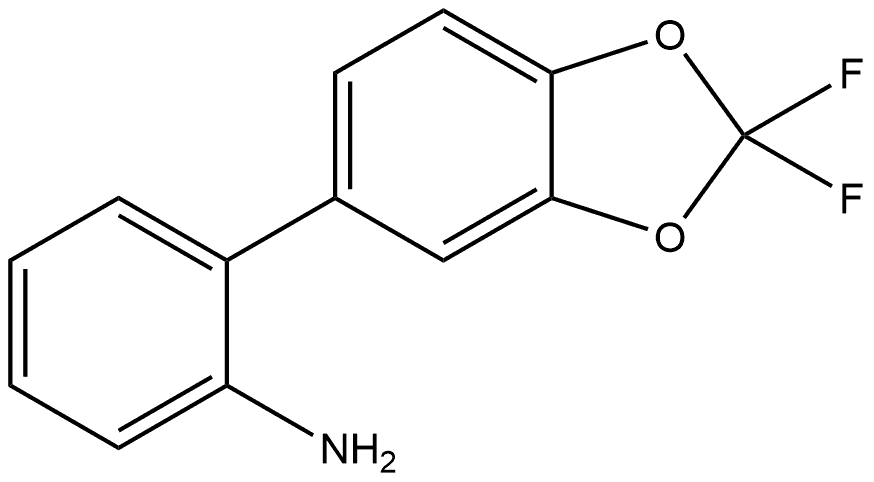 2-(2,2-Difluoro-1,3-benzodioxol-5-yl)benzenamine 结构式