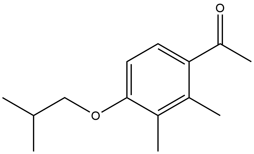 1-[2,3-Dimethyl-4-(2-methylpropoxy)phenyl]ethanone 结构式