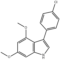 1H-Indole, 3-(4-chlorophenyl)-4,6-dimethoxy-,151290-21-0,结构式