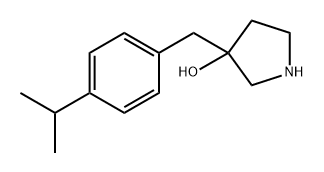 3-(4-异丙基苄基)吡咯烷-3-醇,1513373-57-3,结构式