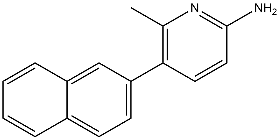 6-Methyl-5-(2-naphthalenyl)-2-pyridinamine Struktur