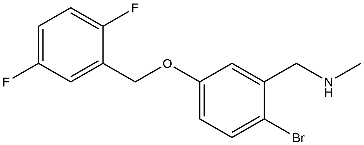 2-Bromo-5-[(2,5-difluorophenyl)methoxy]-N-methylbenzenemethanamine Structure