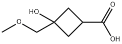 3-hydroxy-3-(methoxymethyl)cyclobutane-1-carbo
xylic acid Structure