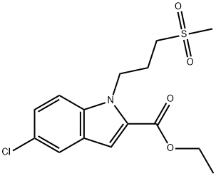 1H-Indole-2-carboxylic acid, 5-chloro-1-[3-(methylsulfonyl)propyl]-, ethyl ester Structure