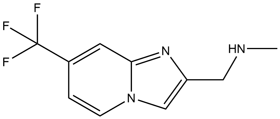 N-methyl-1-(7-(trifluoromethyl)imidazo[1,2-a]pyridin-2-yl)methanamine Structure
