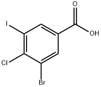 Benzoic acid, 3-bromo-4-chloro-5-iodo- Structure