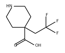 4-Piperidinecarboxylic acid, 4-(2,2,2-trifluoroethyl)- Structure