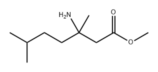 3-氨基-3,6-二甲基庚酸甲酯 结构式