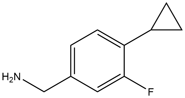 4-Cyclopropyl-3-fluorobenzenemethanamine 化学構造式