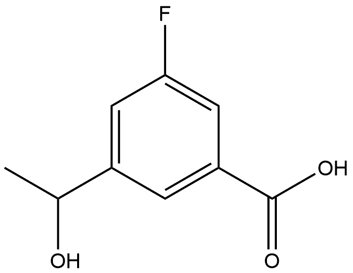 3-氟-5-(1-羟乙基)苯甲酸 结构式