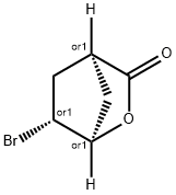 2-Oxabicyclo[2.2.1]heptan-3-one, 6-bromo-, (1R,4S,6R)-rel- Structure