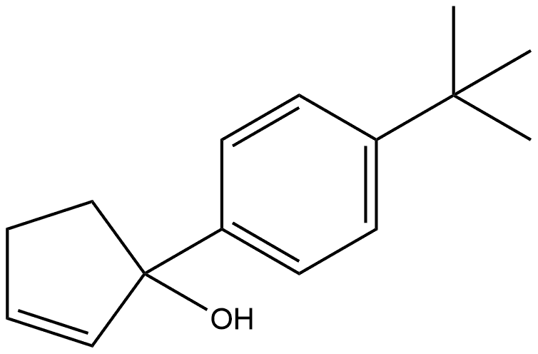 1-[4-(1,1-Dimethylethyl)phenyl]-2-cyclopenten-1-ol Structure