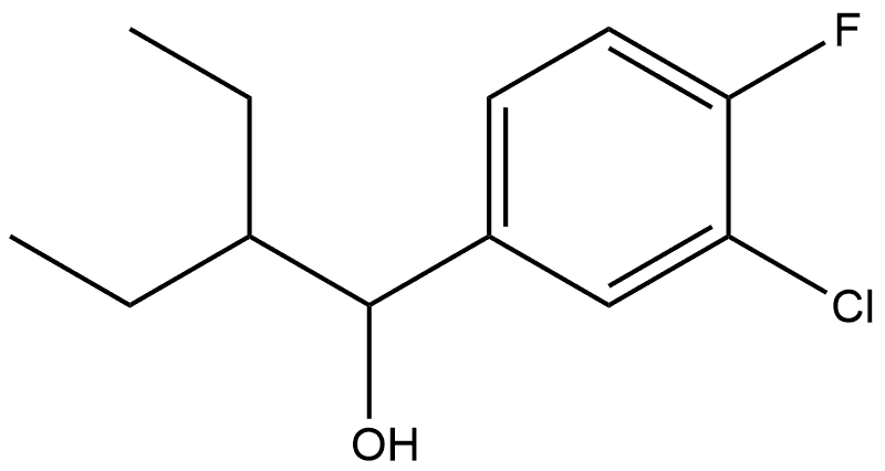 3-Chloro-α-(1-ethylpropyl)-4-fluorobenzenemethanol 结构式