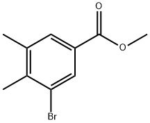 Benzoic acid, 3-bromo-4,5-dimethyl-, methyl ester 化学構造式