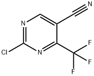 5-Pyrimidinecarbonitrile, 2-chloro-4-(trifluoromethyl)- 化学構造式