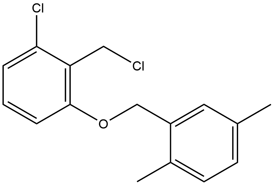 1-Chloro-2-(chloromethyl)-3-[(2,5-dimethylphenyl)methoxy]benzene Struktur