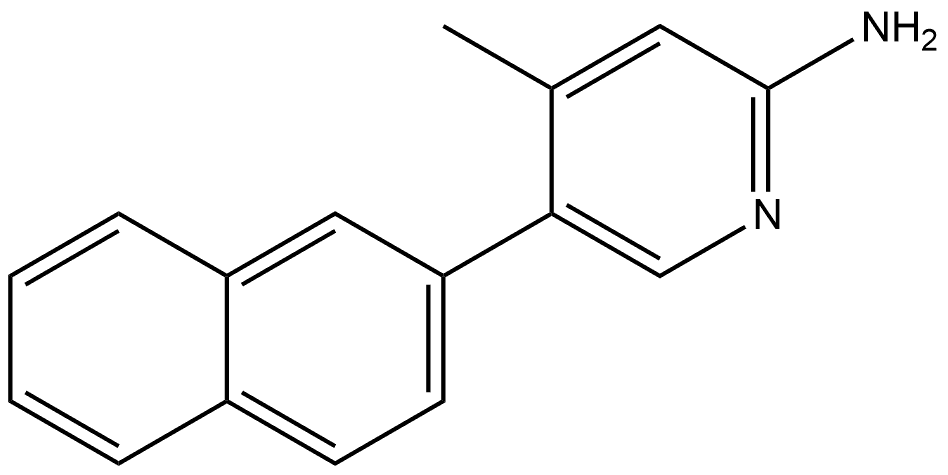 4-Methyl-5-(2-naphthalenyl)-2-pyridinamine Struktur