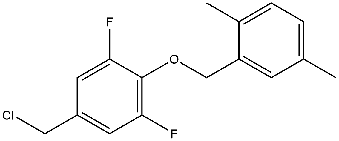 5-(Chloromethyl)-2-[(2,5-dimethylphenyl)methoxy]-1,3-difluorobenzene Struktur