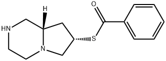 S-[(7S,8aS)-Octahydropyrrolo[1,2-a]pyrazin-7-yl] benzenecarbothioate 结构式